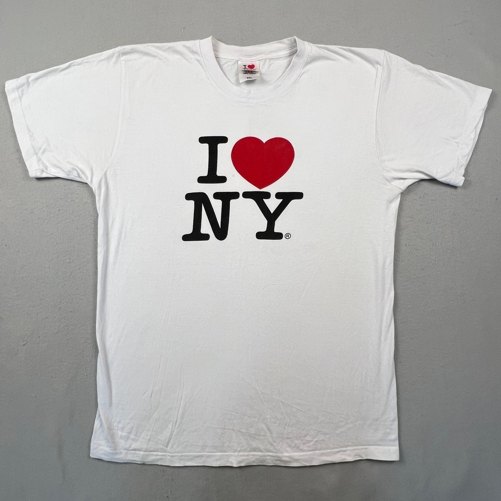 2XL White Graphic Short Sleeve NYC Souvenir Tee